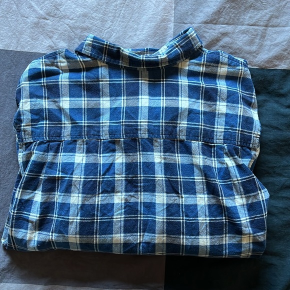 Blue/Gray “anko” button down flannel - Picture 6 of 7